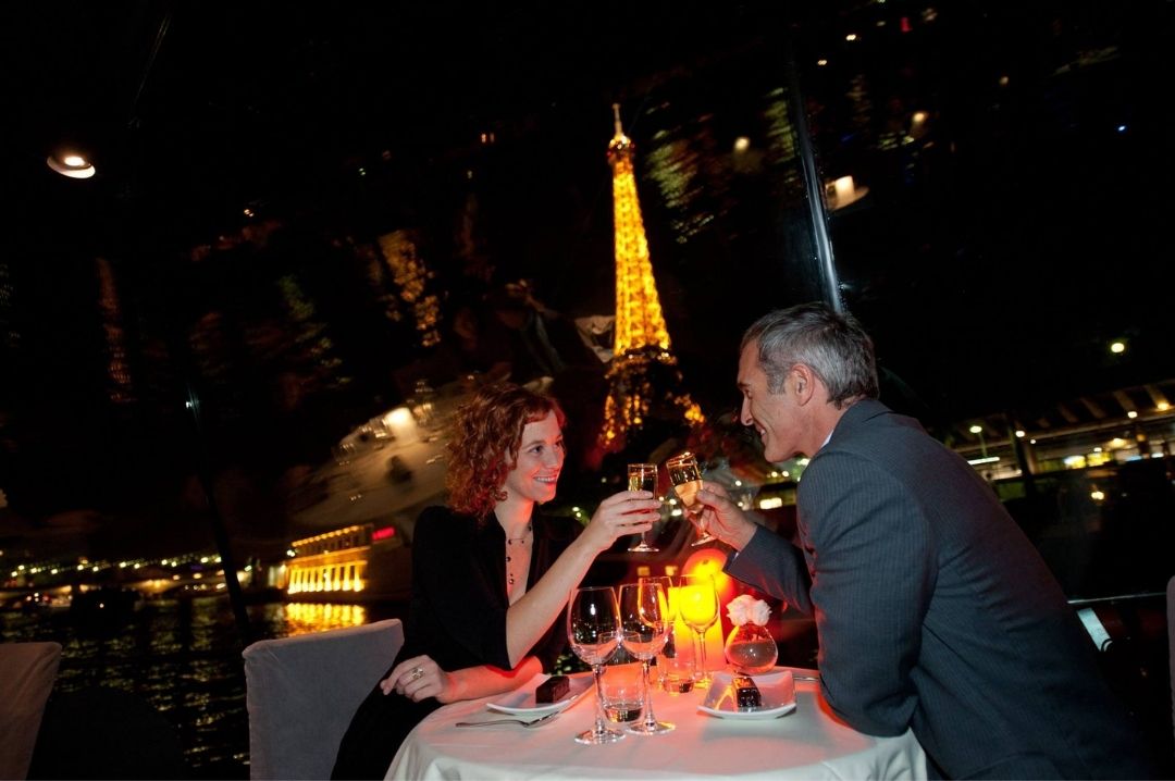 A New Year's toast on the Seine Bateaux Parisiens
